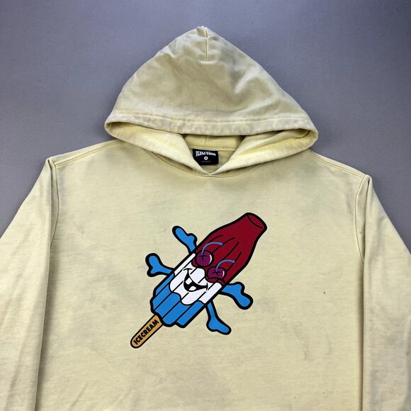 Icecream Hoodie Sweatshirt Mens Medium Yellow Way Popsicle Billionaire Boys Club - Picture 2 of 15